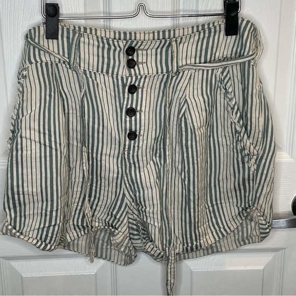 Free People Stripe Cotton Shorts 12 - Picture 3 of 11